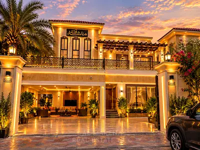 Residential villa for sale in Al Muwaihat 3 – Ajman | Two floors and a roof, 6 master bedrooms, electricity, water and air conditioning included, free