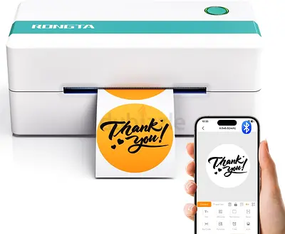 Rongta Thermal Shipping Label Printer, Bluetooth 4x6 Sticker Printer