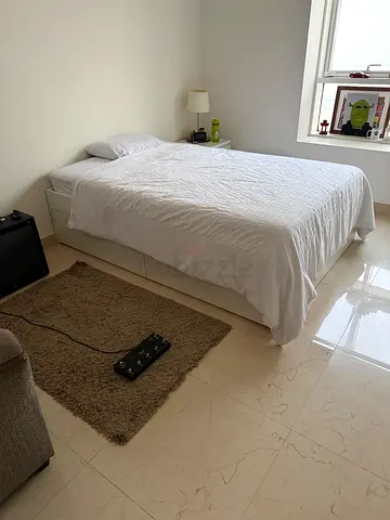 140x 200 cm IKEA bed frame with mattress Whith 3-drawer bedside cabinet/nightstand - good condition