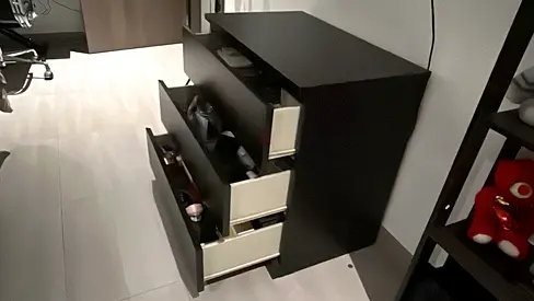 Black 3-Drawer Chest / Dresser in Very Good Condition