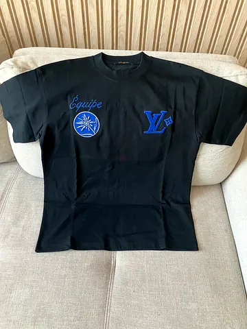 Black Louis Vuitton style logo T-shirt (men's size M)