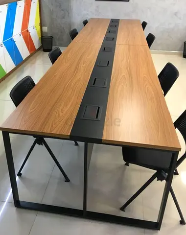 Long wooden office Conference Room Meeting Table   - 8 seats