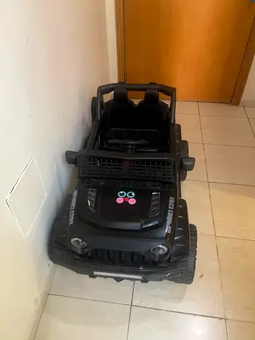 Kids Black Ride-On Electric Jeep - 2 Seater, Good Condition