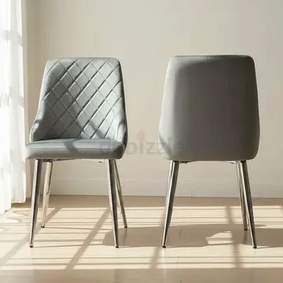 2 Set Milan Grey Dining Room Chairs