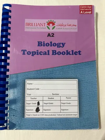 A2 Biology Topical Booklet A Level 9700