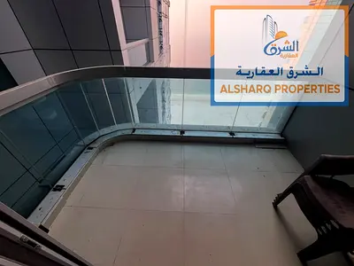 شقة غرفتين وصالة واسعة في أبراج الكورنيش مع غرفتين ماستر وتكييف مركزي وجيم ومسبح وباركين