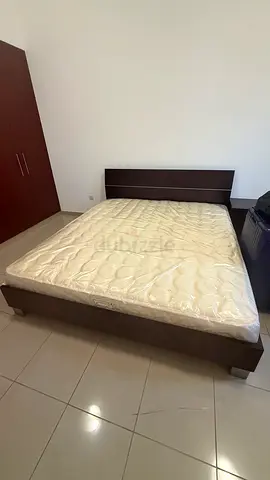 Queen size bed frame with mattress - good condition