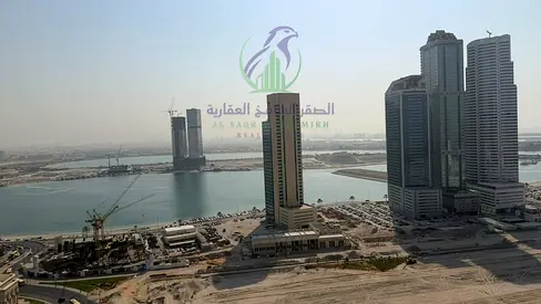 One Bedroom Apartment for Annual Rent in Al Mamzar Sharjah with Sea View Two Bathrooms and Parking