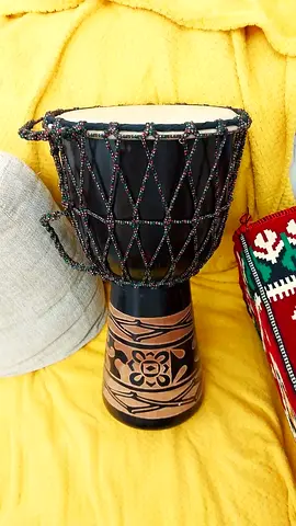 Handcrafted Djembe Drum - Medium Size, Good Condition