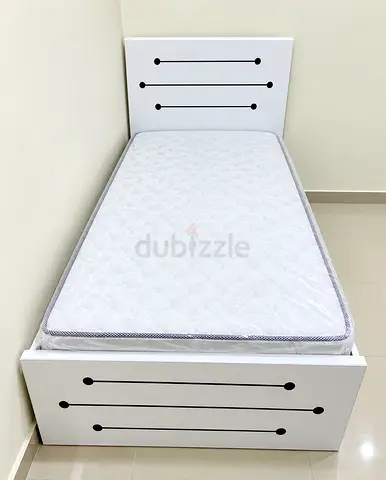 Single 90x190 size mdf wood Bed including mattress available