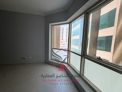 Free AC, gym & pool, free kids area, panoramic view, largest 1BR with spacious layout, new finish, 1 bathroom in Al Majaz 3, beside Al Qasba Canal •