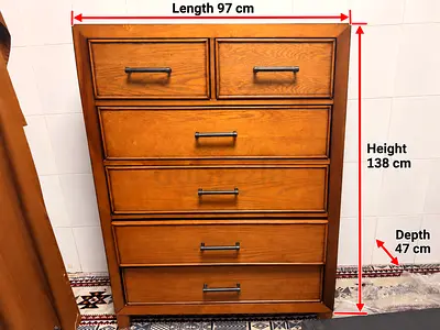 Wooden 6-Drawer Chest of Drawers