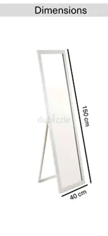 Full Length Mirror 150x40 cm - White Frame