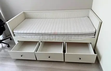 IKEA Hamnes day bed with 2 mattress and 3store