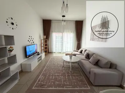 Furnished 1 Bedroom Apartment for Monthly Rent in Al Shorouq Towers Ajman Master Bedroom 2 Bathrooms Balcony Bills Included