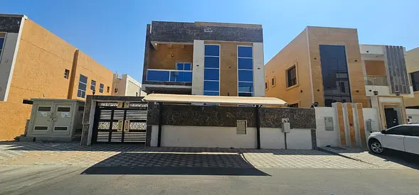 Two-story villa for rent in Al Yasmin area, super deluxe finishing, close to the park and at a reasonable price.