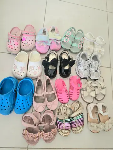 Girl's bulk lot of shoes new balance, next, crocs size 5 and 6