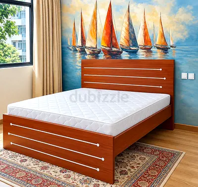 Brand new Queen Size wooden storage Bed including mattress available