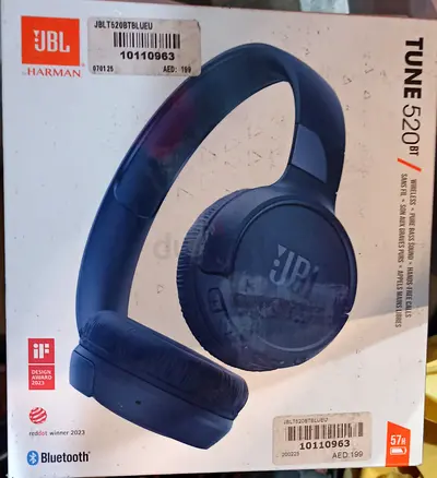 JBL Tune 520BT Wireless Bluetooth Over-Ear Headphones - Used, Boxed