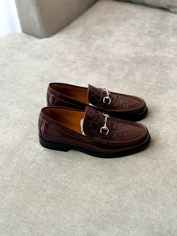 Men's Brown Leather Horsebit Loafers - Size Not Specified