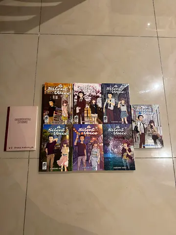 A silent voice manga in English full set 1-7 plus communication notebook