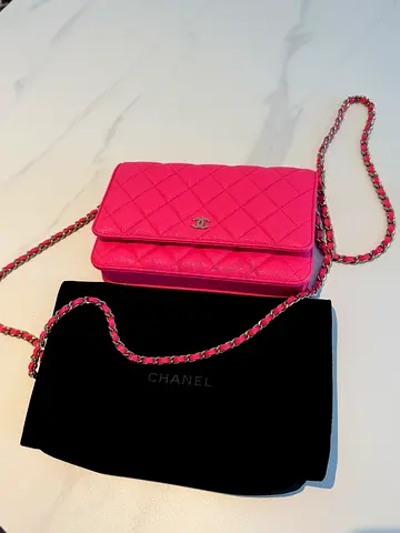 Pink Chanel Bag, excellent condition, microchip, dust bag.
