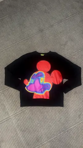 Kids black sweatshirt with colorful Mickey Mouse print - size small