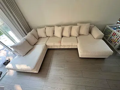 Premium Quality The __ One Kingston Sectional U Shape Sofa Beige