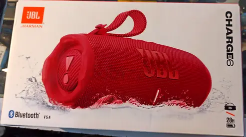 JBL Charge 6 Portable Bluetooth Speaker - Red (Like New, Boxed)