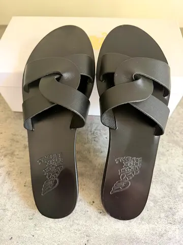 Ancient Greek Sandals black - genuine leather