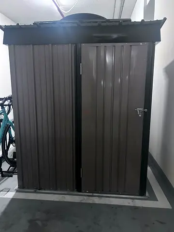 Metal Outdoor Storage Shed - Compact Bike/Tool Storage. Originally 1,300 AED