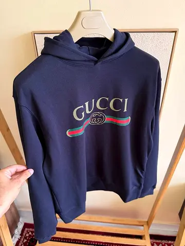 Blue Gucci cashmere blend sweatshirt