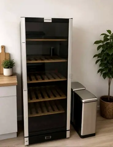 Freestanding glass-door wine cooler / beverage fridge