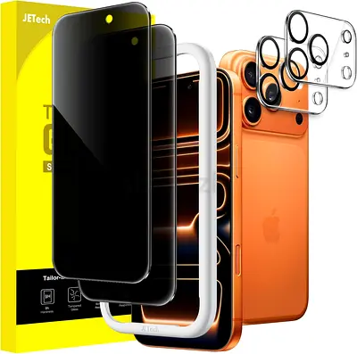 360° Privacy Screen Protector for iPhone 17 Pro Max, 2-Pack | 4-Way Privacy Protection, Anti-Spy Tem