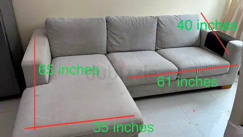 Sofa set L-Shaped Grey Soft and Comfy