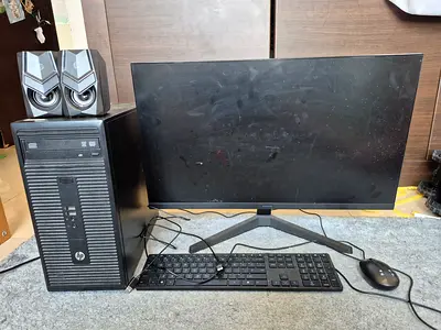 HP Desktop with 27-inch Full HD Flat-Screen Monitor