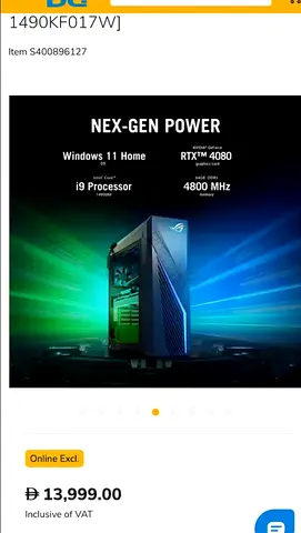 Asus Gaming Pc i9 14900K | RTX 4080 | 64GB DDR5