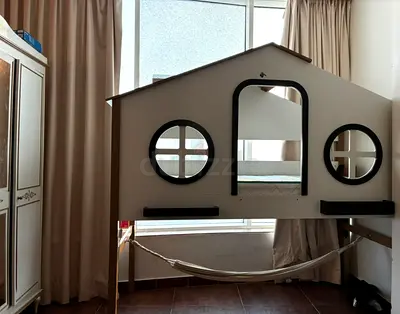 house bed with slide