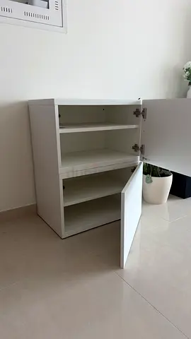 Ikea Besta White 2-Door Storage Cabinet with Shelves - Good Condition