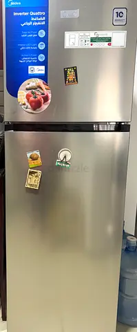 Midea Inverter Top Freezer Refrigerator - Silver, 2-Door, Good Condition