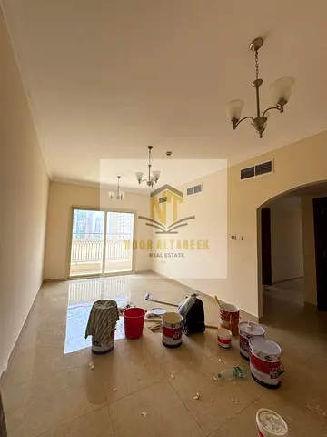 3-bedroom apartment with a living room available for annual rent in Al-Taawun.