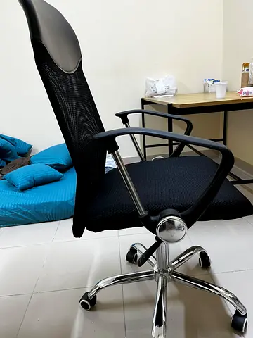 Black Mesh Ergonomic Office Chair with Chrome Base