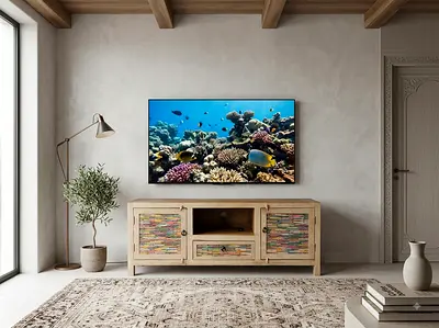 Solid wood tv stand art and craft