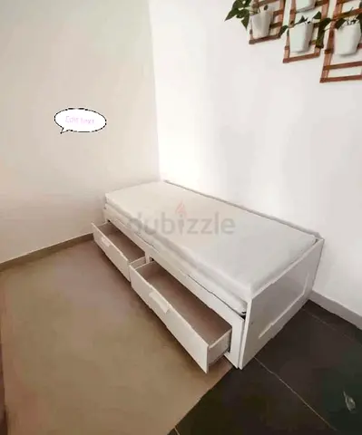 Ikea brimness Day bed frame with 2 big storage drawers underneath and with 2 Ikea mattresses