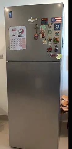 Silver Top-Freezer Refrigerator - Good Working Condition (7month used)