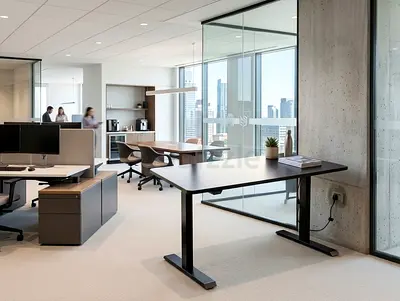 Ikea Adjustable Electric Standing Desk - Modern Office Table (1 available)