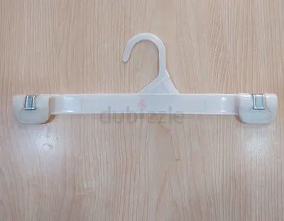 Clear plastic skirt/trouser hanger with metal clips (100 PCS)