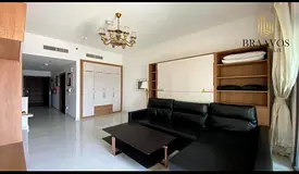 Furnished Studio | Resortz Residence Block 1 | Balcony & Pool View