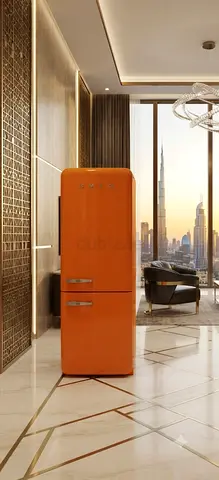 SMEG Orange Retro-Style Fridge Freezer – Distinctive Refrigerator Design