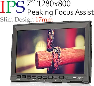 FEELWORLD FW759 7" IPS DSLR Camera Field Monitor 4K HDMI with Sunshade and HDMI